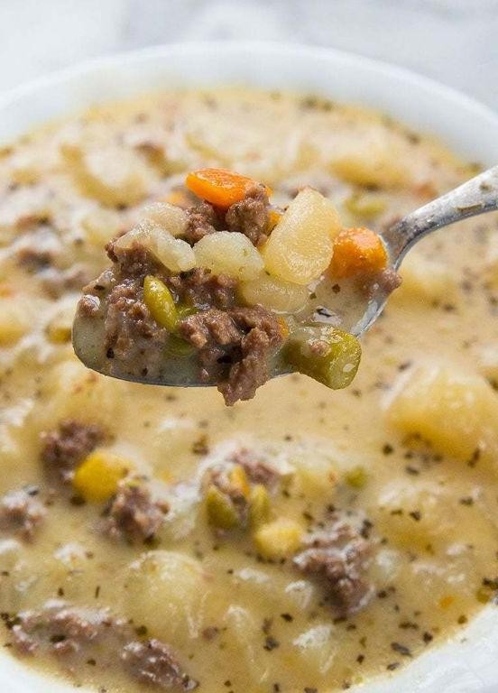 Creamy Hamburger Soup