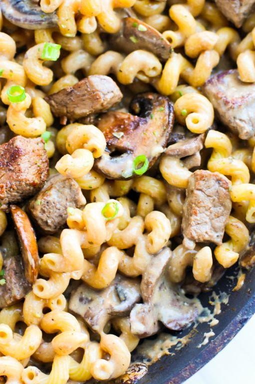 Creamy Mushroom Sirloin Cube Pasta