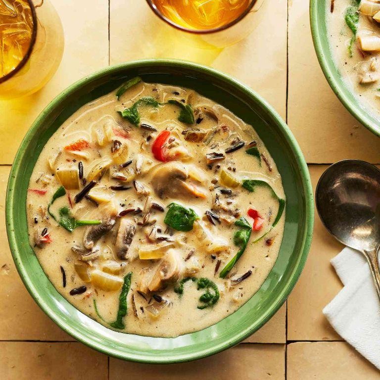Creamy Spinach and Mushroom Soup