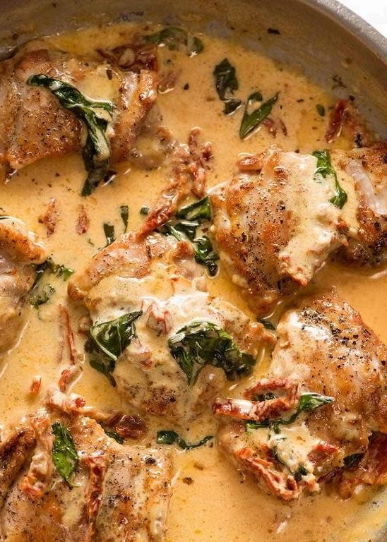 Creamy Sun-Dried Tomato Italian Chicken Thighs