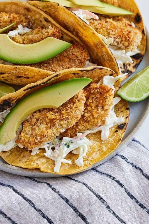 Crispy Air Fryer Mahi Mahi Tacos