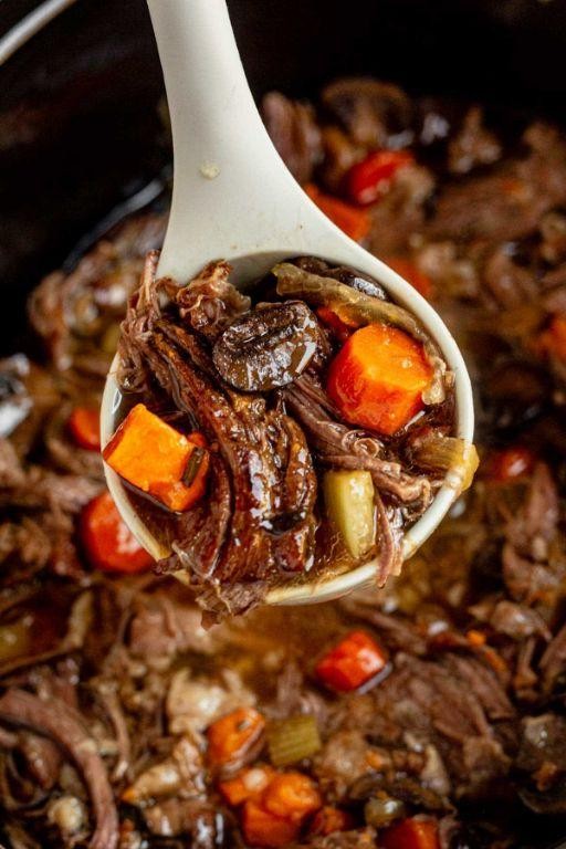 Crock Pot Beef Tips with Sweet Potatoes