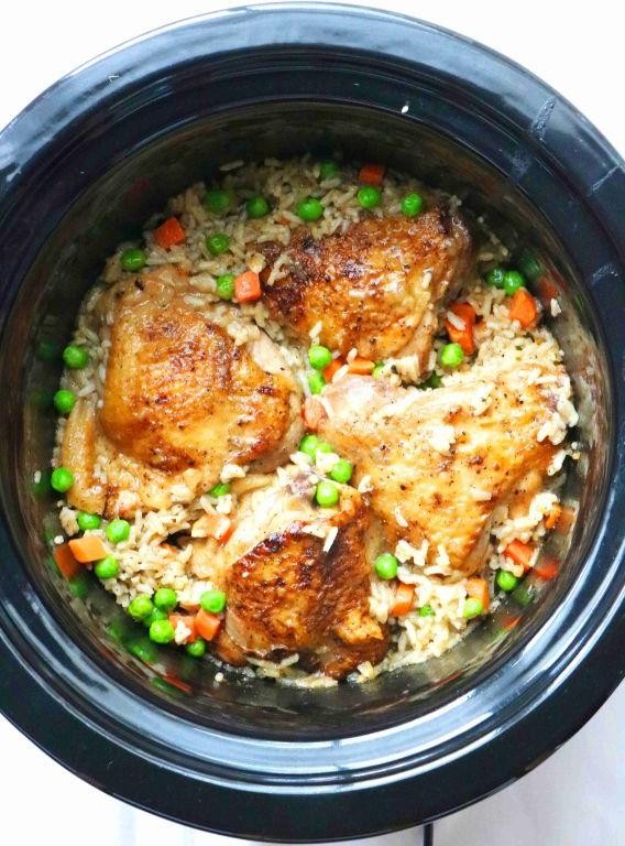Crock Pot Chicken Legs with Rice