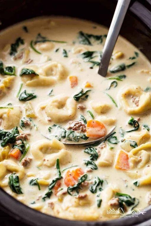 Crock Pot Creamy Tortellini Soup