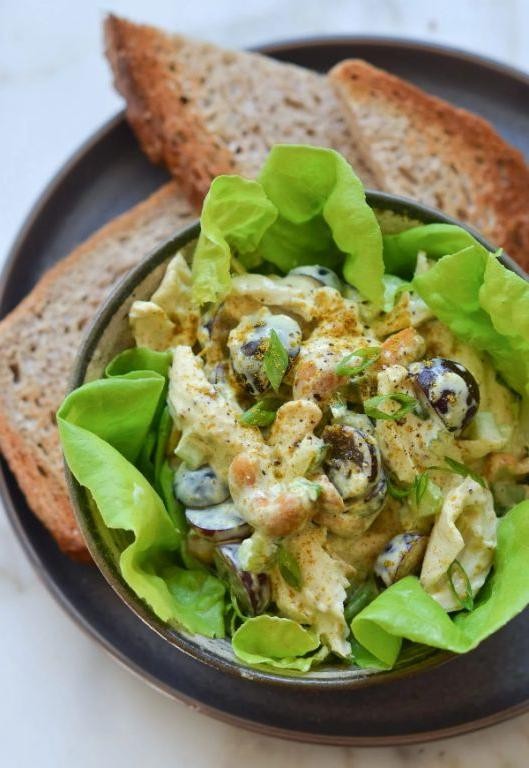 Curry Chicken Salad with Grapes and Walnuts