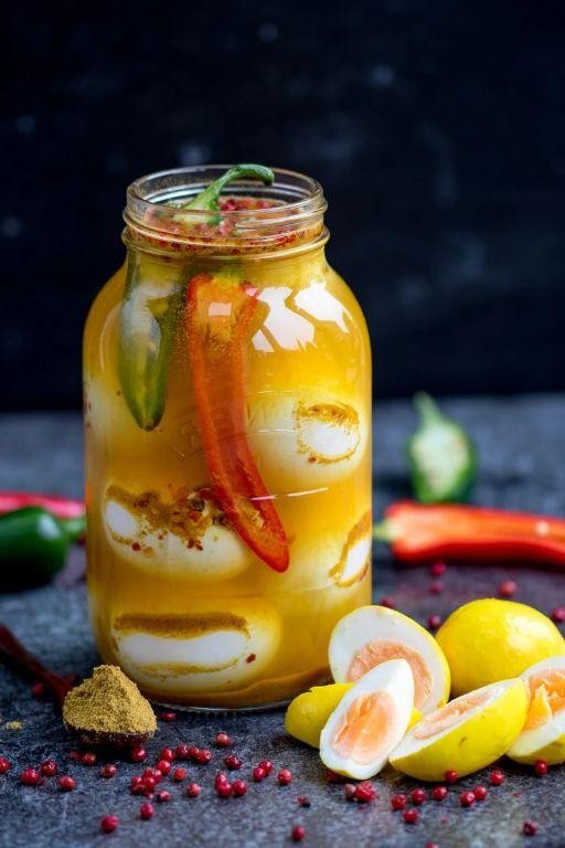 Curry Spiced Pickled Eggs