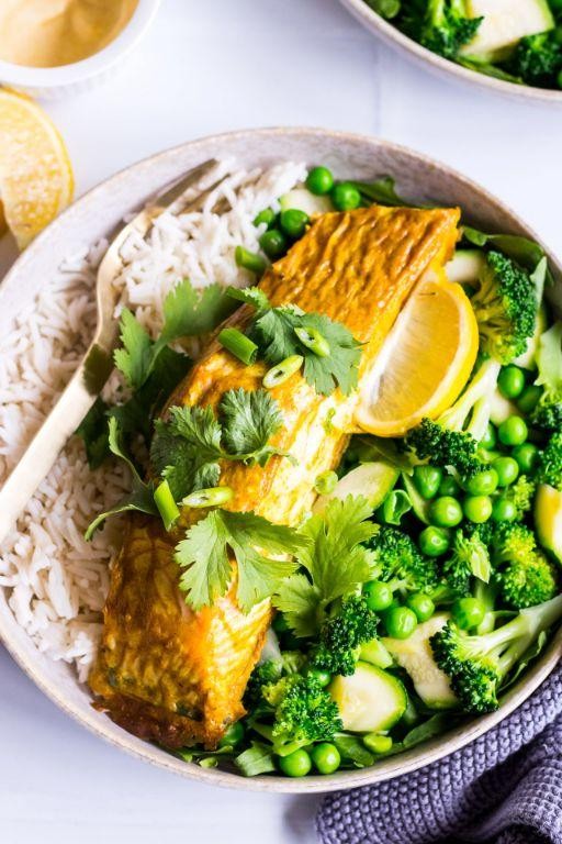 Curry Spiced Salmon Steak