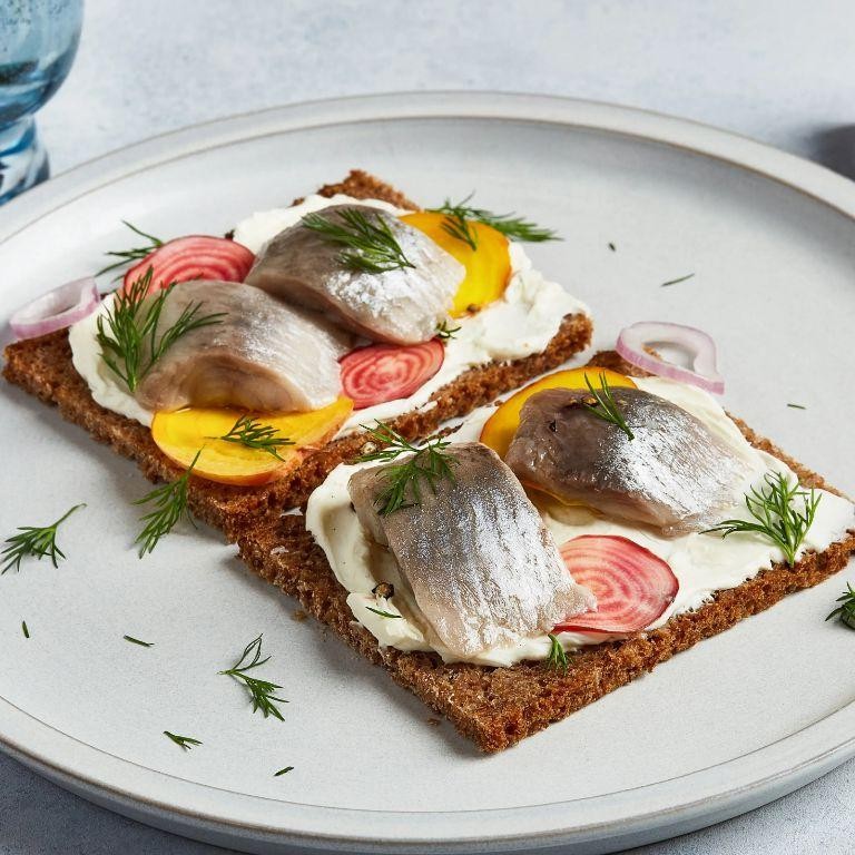Danish Smørrebrød with Herring