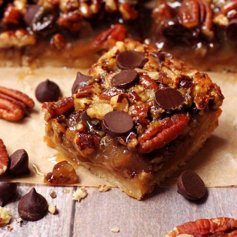 Dark Chocolate Pecan Bars