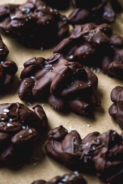 Dark Chocolate and Almond Clusters