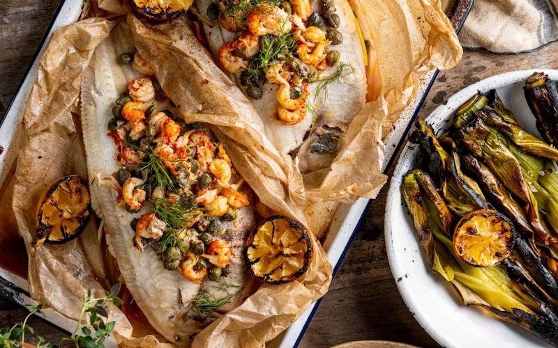 Dover Sole en Papillote with Vegetables