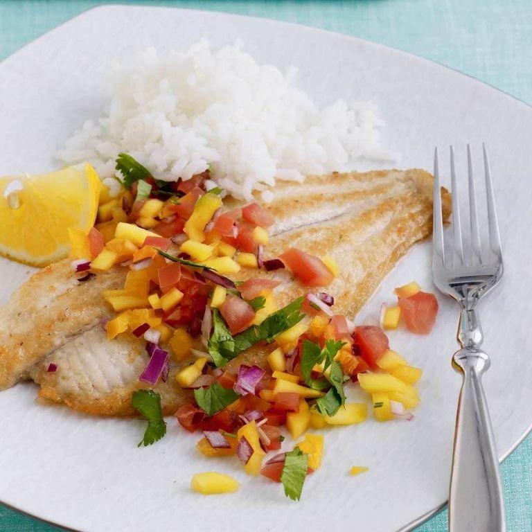 Dover Sole with Mango Salsa