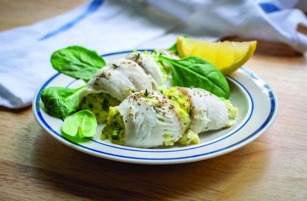 Dover Sole with Spinach and Feta
