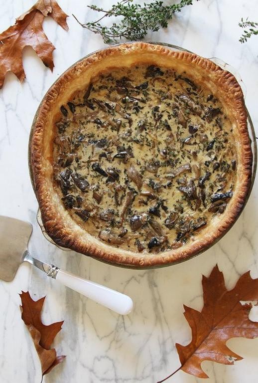Dried Morel Mushroom and Thyme Tart