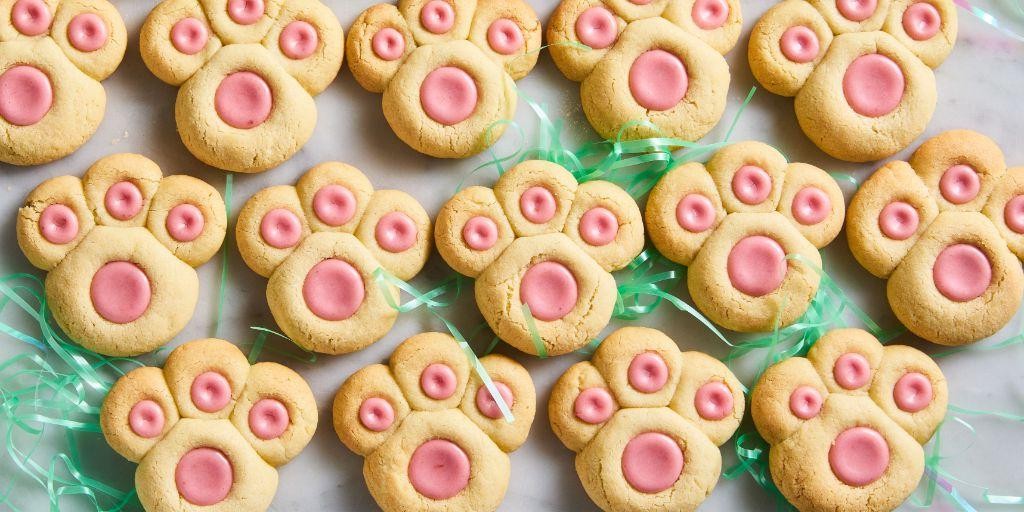 Easter Bunny Paw Print Cookies