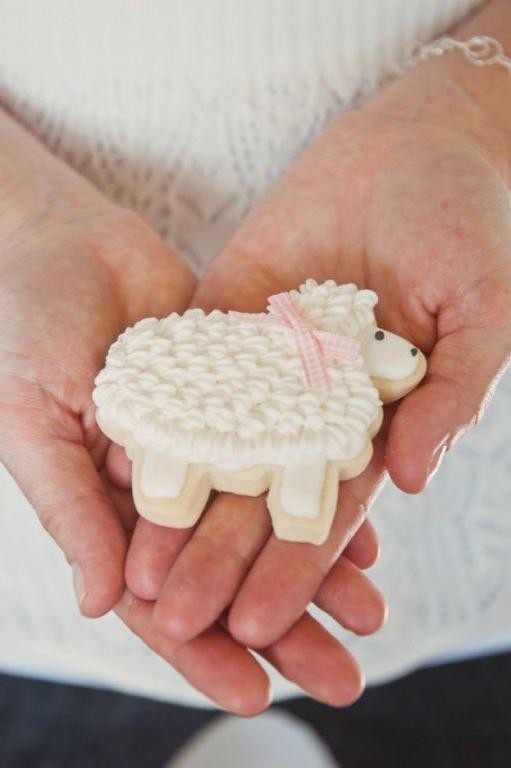 Easter Lamb Shaped Cookies