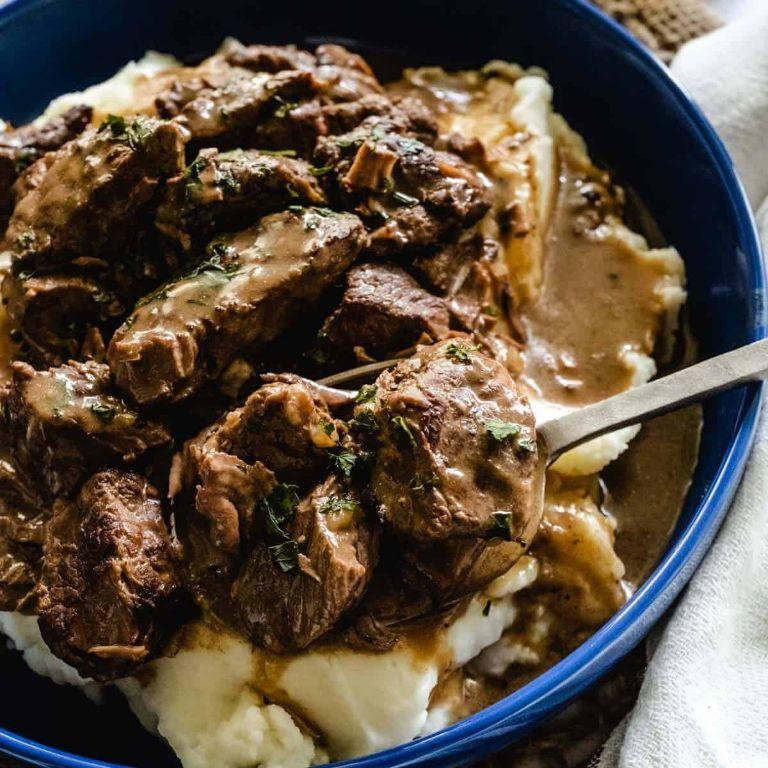 Easy Beef Tips with Onion Soup Mix