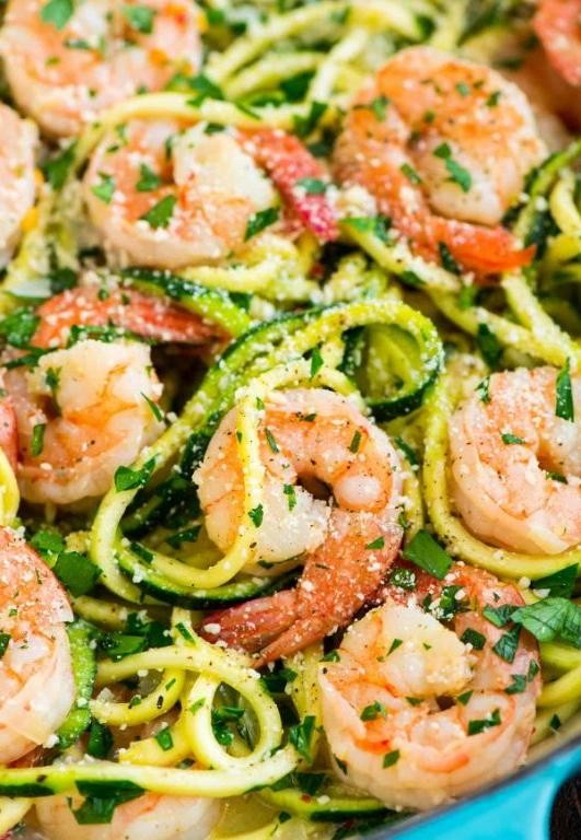 Easy Shrimp Scampi with Zucchini Noodles