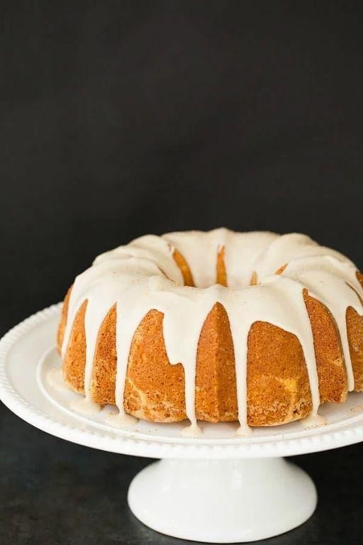 Eggnog Pound Cake with Rum Glaze