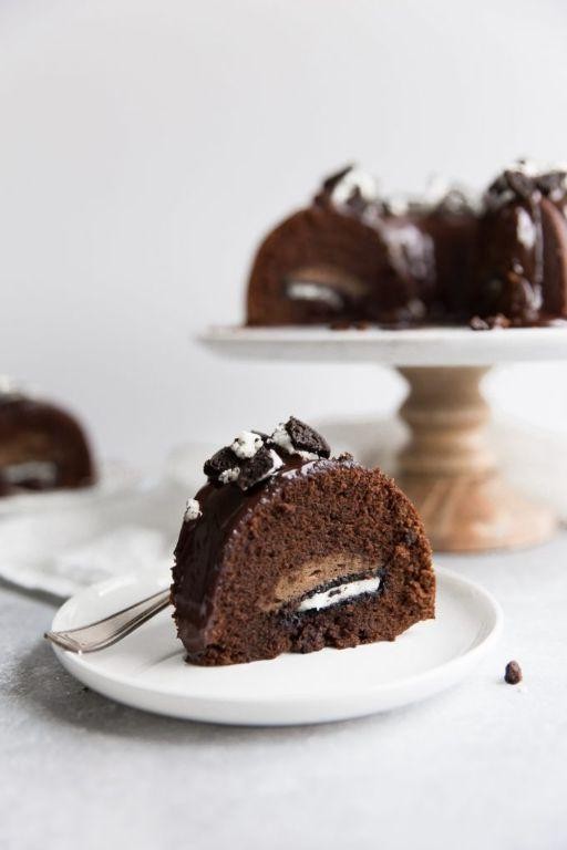 Espresso Chocolate Bundt Cake with Mocha Filling