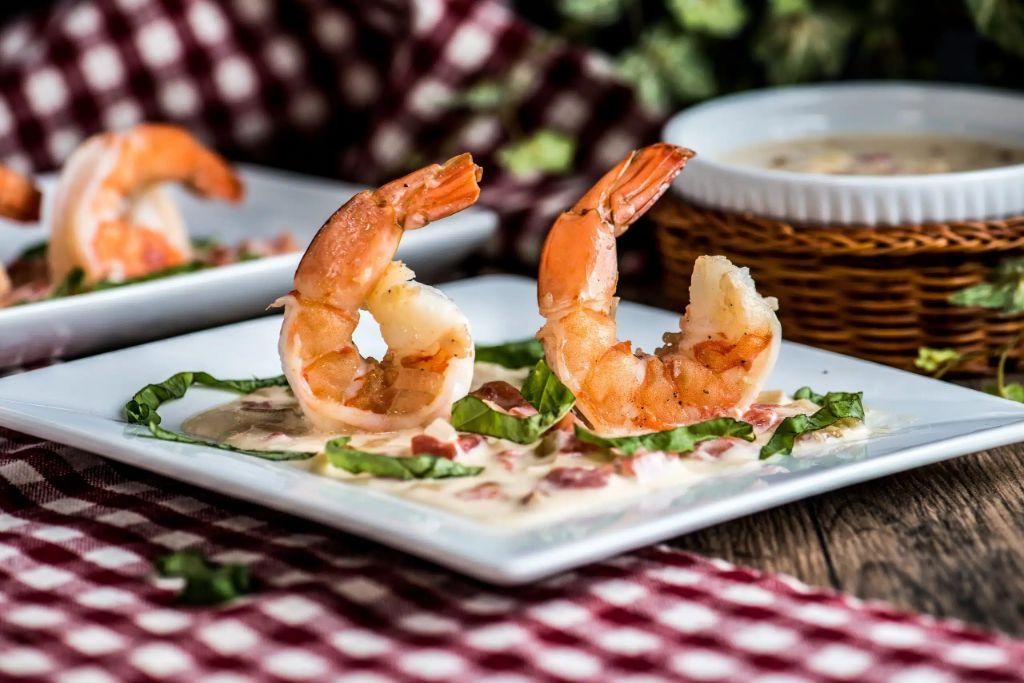 Flambéed Sambuca Shrimp
