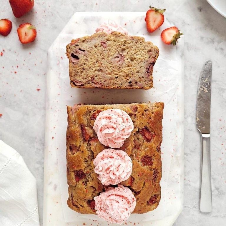 Freeze Dried Strawberries and Banana Bread