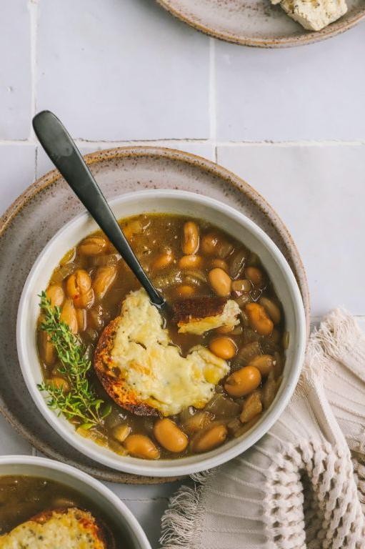 French Onion and White Bean Soup