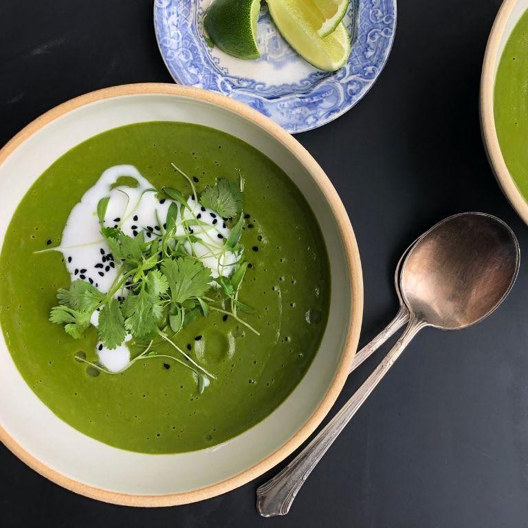Fresh Green Bean Soup with Coconut Milk