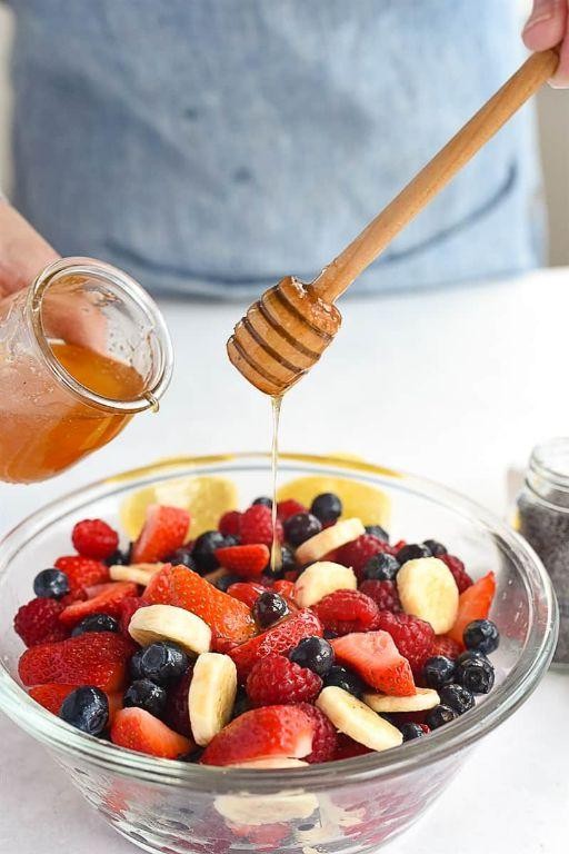 Fruit Salad with Honey Drizzle