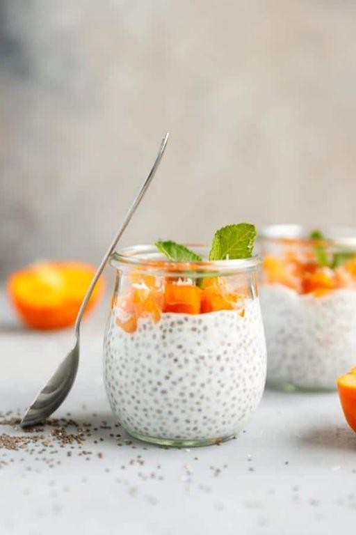 Fuyu Persimmon and Coconut Milk Pudding