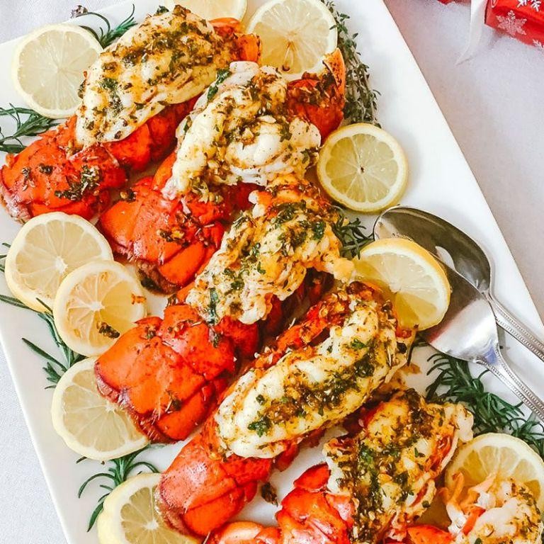 Garlic Butter Baked Lobster Tails