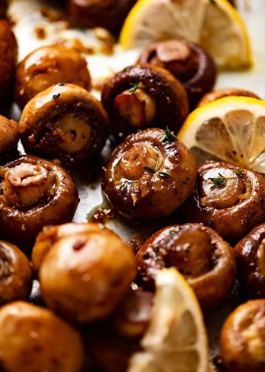 Garlic Butter Roasted Mushrooms