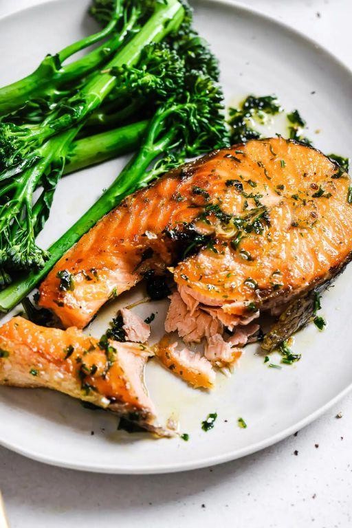 Garlic Butter Salmon Steak