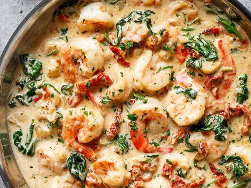Garlic Butter Tuscan Shrimp