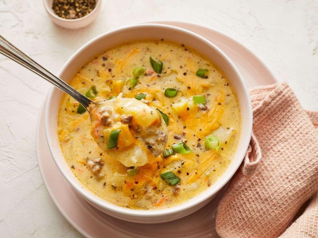 Garlic Hamburger Soup