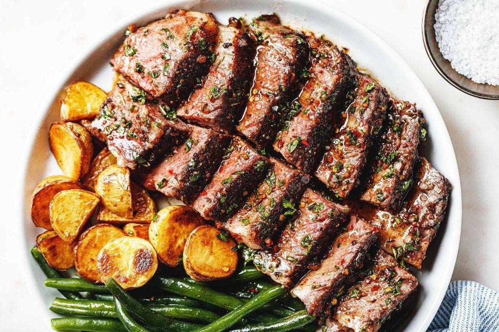 Garlic Herb Butter Stuffed Ribeye Steak