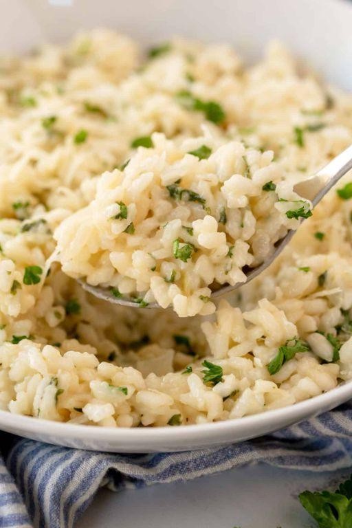 Garlic Parmesan Arborio Rice