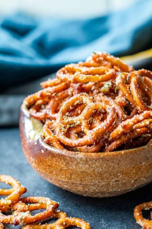 Garlic Parmesan Whole Wheat Pretzels
