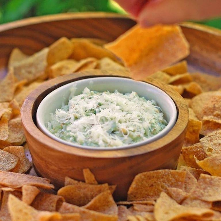 Garlic Scape and Almond Dip