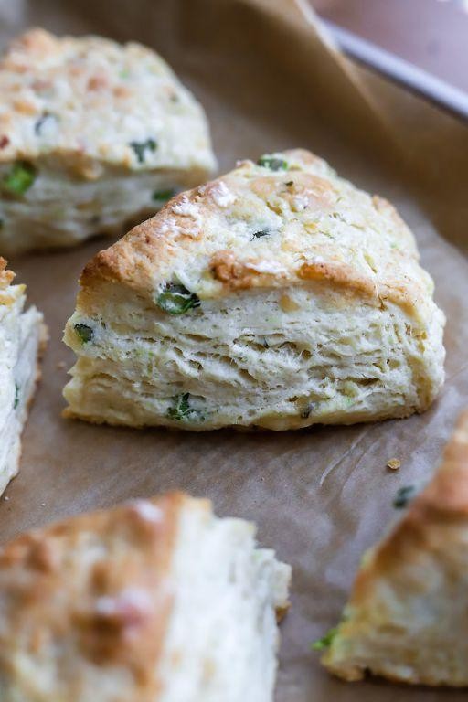 Garlic Scape and Cheese Scones