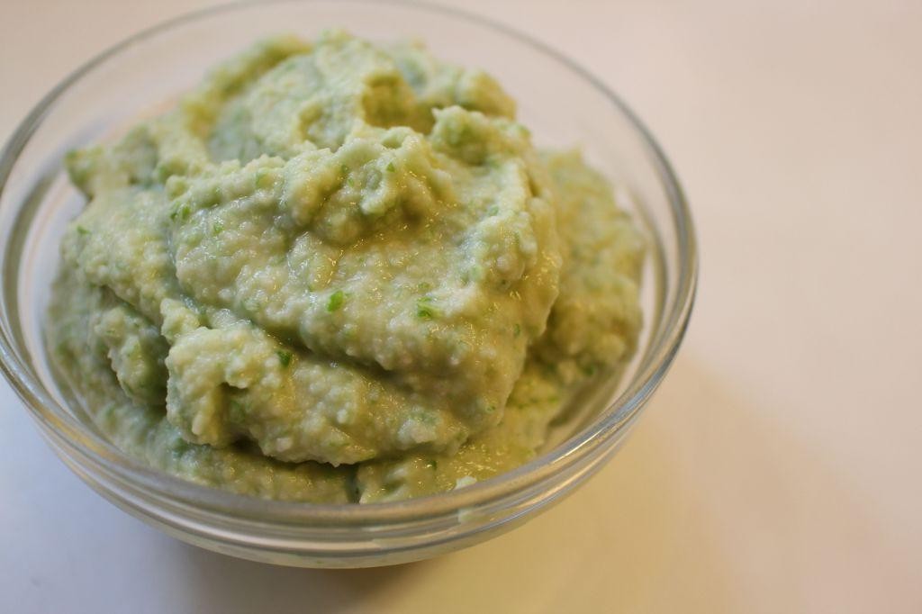 Garlic Scape and White Bean Puree