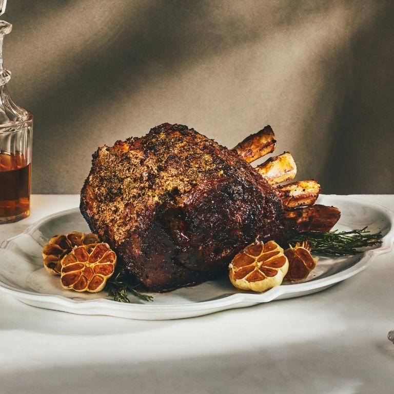 Garlic and Rosemary Standing Rib Roast