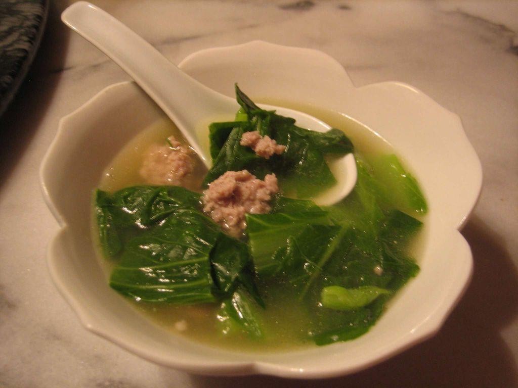Garlicky Mustard Greens Soup