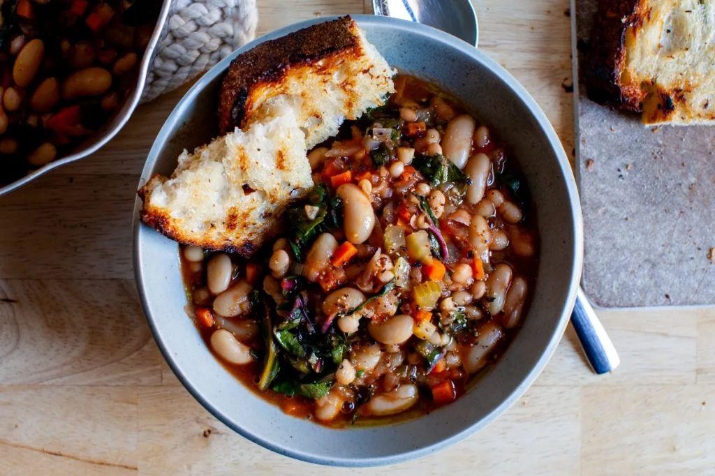 Garlicky Swiss Chard and White Bean Soup
