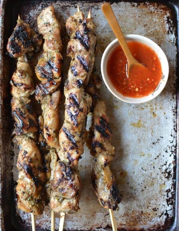 Ghost Pepper Chicken Skewers