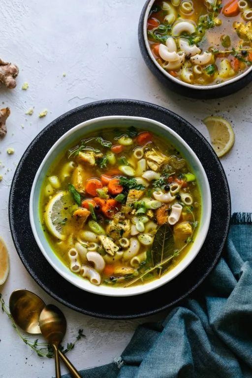 Ginger Lemon Bone Broth Soup