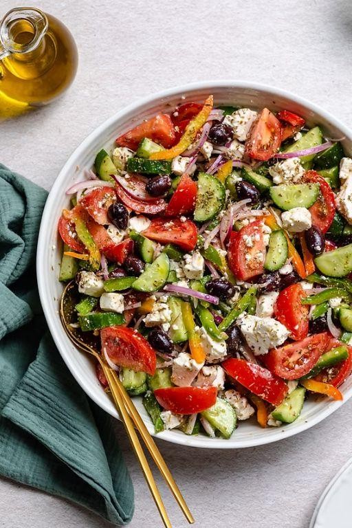 Gluten Free Mediterranean Feta Cheese Salad