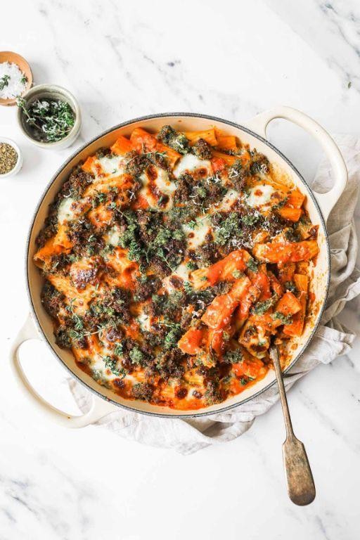 Gluten-Free Lentil Pasta Bake with Roasted Vegetables