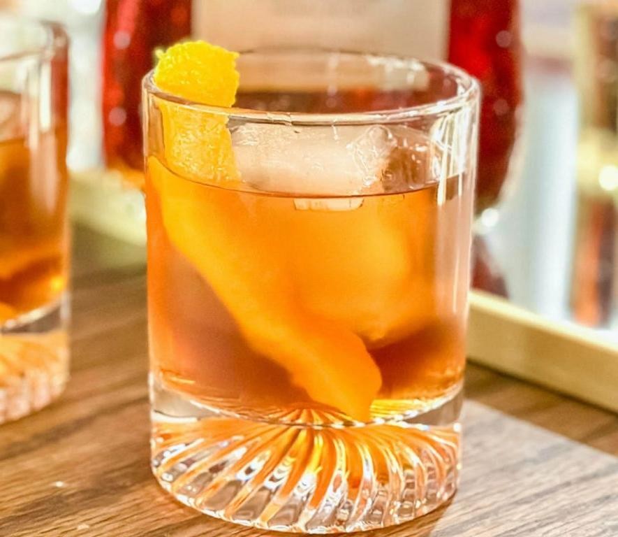 Godfather Cocktail with a Splash of Soda