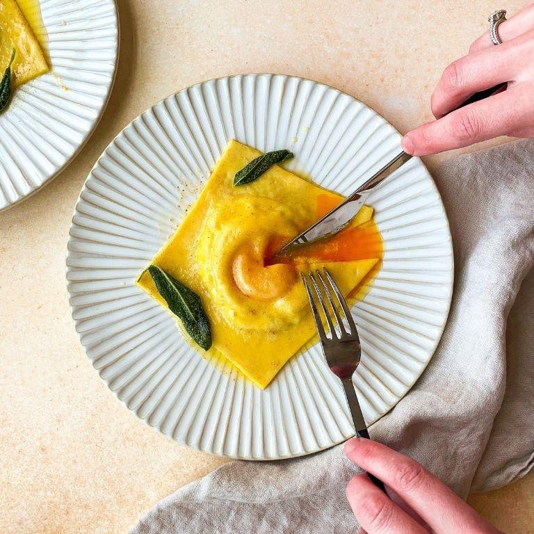 Gourmet Egg Yolk Ravioli